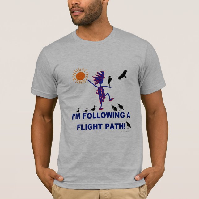 Camiseta Trajeto de vôo da ornitologia (Frente)