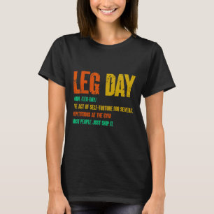 Camiseta Trajetória de Gym de Definição de Dia Perna