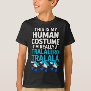Camiseta Tralalalero Tralala Humana Figurino Engraçado Hall