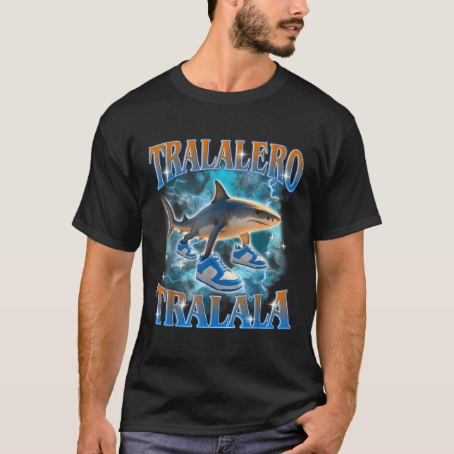 Camiseta Tralalalero Tralala Shark Meme Bootle (Frente)
