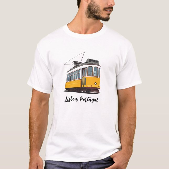 Camiseta Trama Amarelo de Lisboa Portugal (Frente)