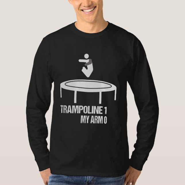 Camiseta Trampoline 1 Braço 0 Salto Gymnasista Trampolinist (Frente)