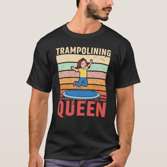 Camiseta Trampolining Queen Jumping Trampoline Gymnastics (Frente)