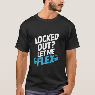 Camiseta Trancado Fora Deixe-me Flex Chaveiro