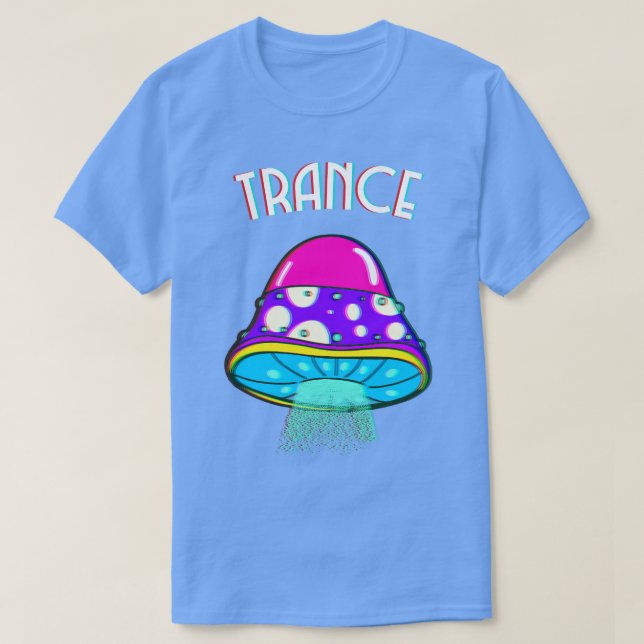 Camiseta Trance Psychedelic Trippy Glits Mushroom (Frente do Design)