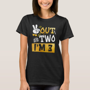 Camiseta Tranquilidade 2 Eu tenho 3 anos aniversário de 3 a