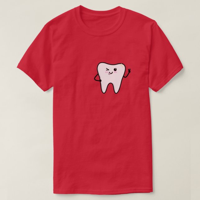 Camiseta tranquilidade com o dente fofo (Frente do Design)