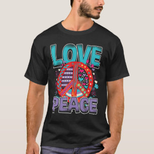 Camiseta Tranquilidade Tie Dye Finger Freedom Hippie Flower