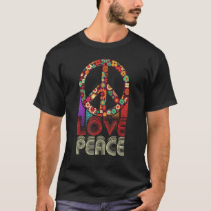 Camiseta Tranquilidade Tie Dye Finger Freedom Hippie Flower