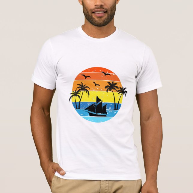 Camiseta Tranquilidade tropical (Frente)