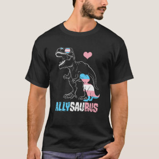 Camiseta Trans Allysaurus Dinosaur Rex Saurus Transgender L