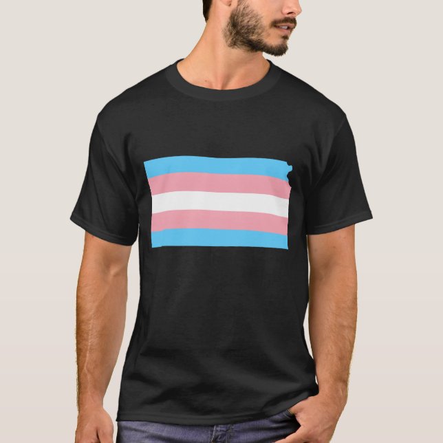 Camiseta Trans Flag Kansas LGBT Pride Support retro (Frente)