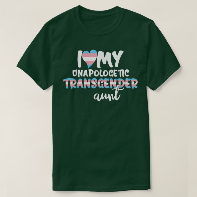 Camiseta Trans Flag LGBT Eu Amo Meu Transgênero Indesculpáv (Frente do Design)