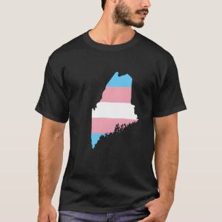 Camiseta Trans Flag Maine LGBT Orgulho Apoio engraçado