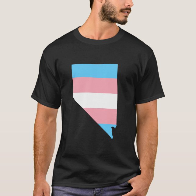 Camiseta Trans Flag Nevada LGBT Pride Support family (Frente)