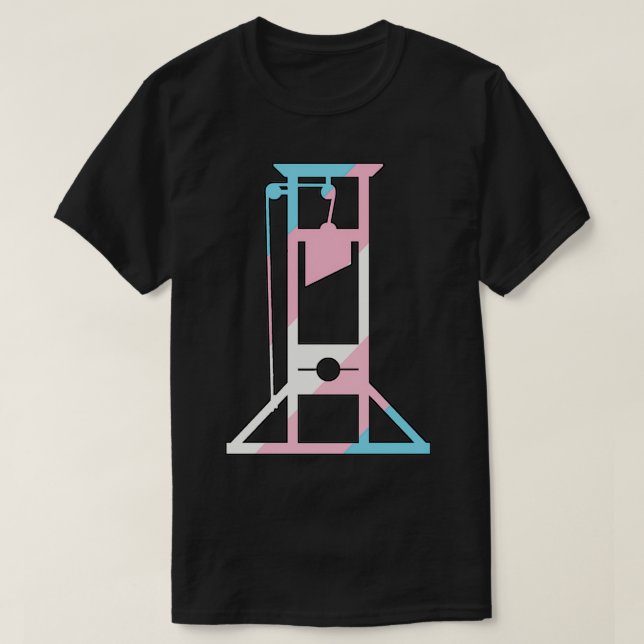 Camiseta trans guillotine solução para o arco-íris capitali (Frente do Design)