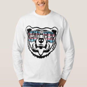 Camiseta Trans Mama Ursa Orgulhosa Mãe Ally Transgender Rai