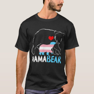Camiseta Trans Mama Ursa Orgulhosa Mãe Arco-Íris Transgira