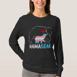 Camiseta Trans Mama Ursa Orgulhosa Mãe Arco-Íris Transgira