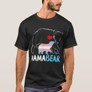 Camiseta Trans Mama Ursa Orgulhosa Mãe Arco-Íris Transgira
