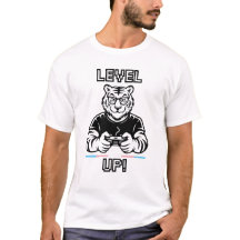 Camiseta Trans Orgulho Gaymer Tigre Subir de Nível