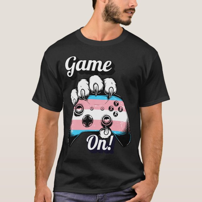 Camiseta Trans Pride Game On Tiger Paw Controller Shirt 26 (Frente)