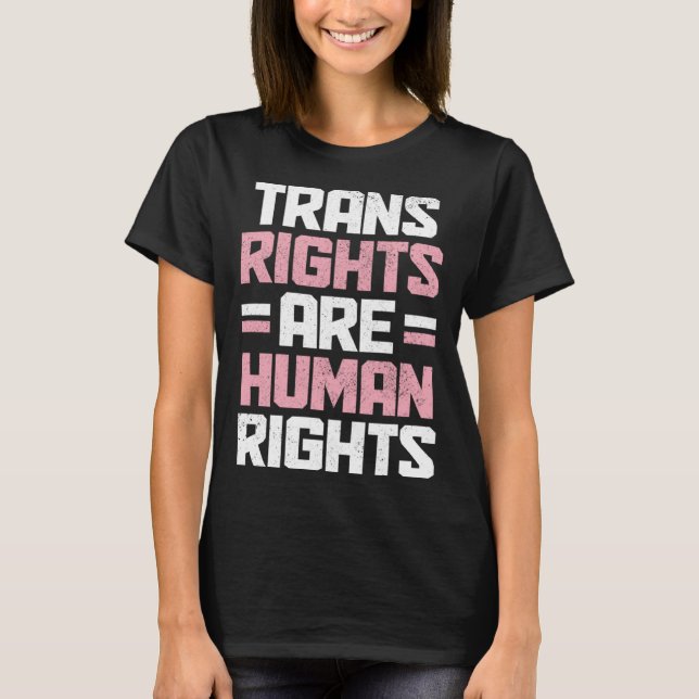 Camiseta Trans Rights Are Human Rights Transgender Pride Fl (Frente)