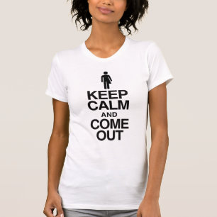 Camiseta Trans Saindo "Fique Calmo e Saia"