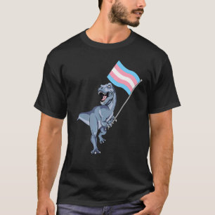 Camiseta Transbordo Transexual do Orgulho Dino Lgbt dos Din