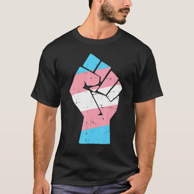 Camiseta Transexua legal Transgender Fist Prist Rights Lgbt (Frente)