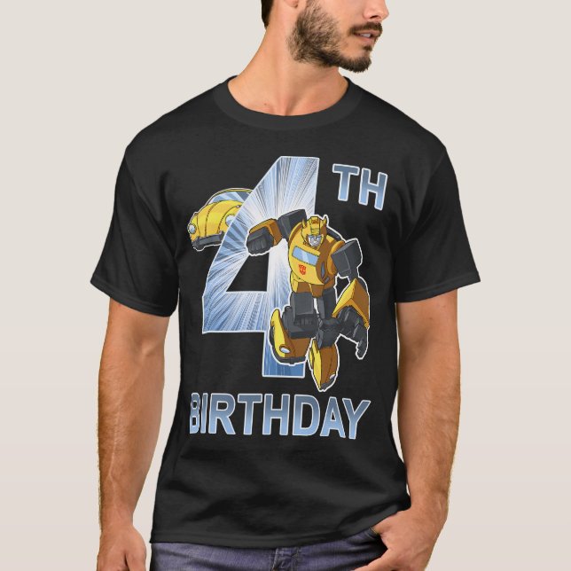 Camiseta Transformadores Bumblebee 4º Aniversário (Frente)