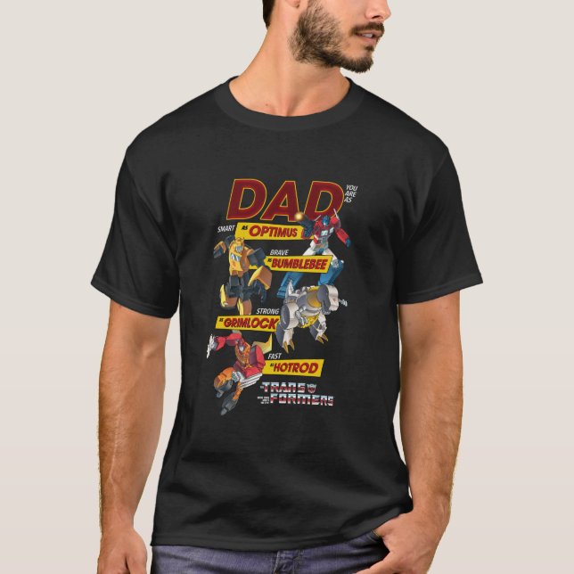 Camiseta Transformadores Dia dos Pais Autobots Pai Você é S (Frente)