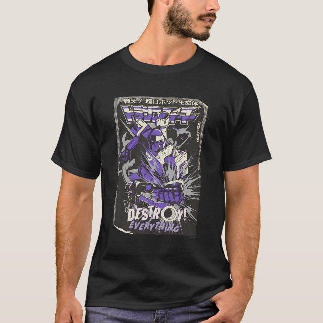 Camiseta Transformadores Megatron Destrove Tudo Kanji Com (Frente)