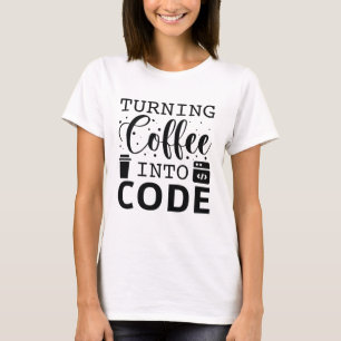 Camiseta Transformando Café em Código