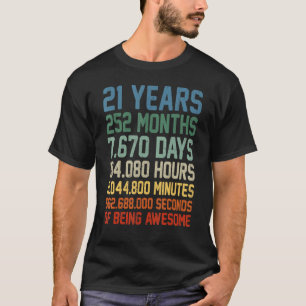 Camiseta Transformando Decorações De aniversário de 21 anos