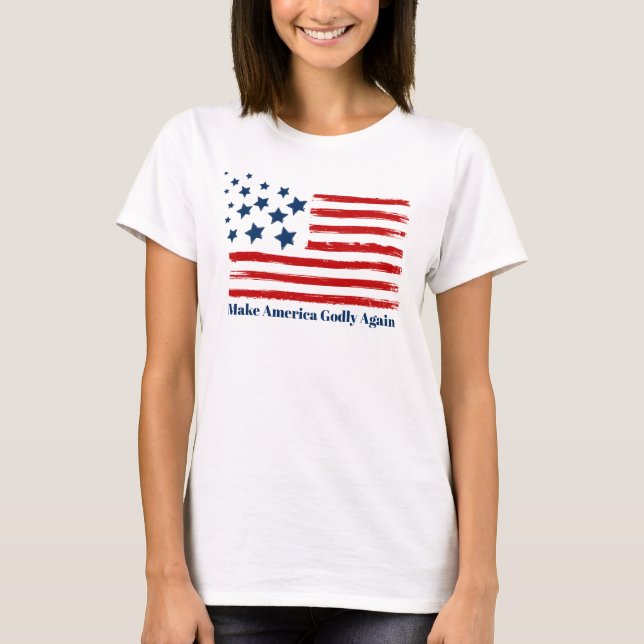 Camiseta Transforme a América em T-Shirt novamente (Frente)