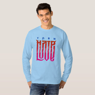 Camiseta Transforme o ódio em amor   Homens com palha longa