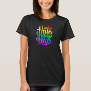 Camiseta Transforme Ódio em Amor Cores do Arco-íris Proje