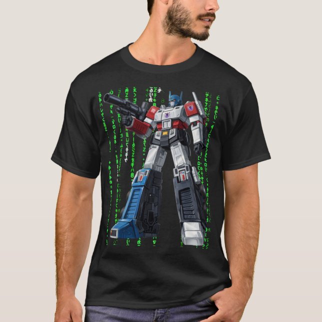 Camiseta Transformers 1x005 MATRIX PRETO POR SAMURAI FEUDAL (Frente)