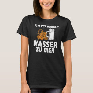 Camiseta Transformo água em cerveja dizendo cerveja e cerve
