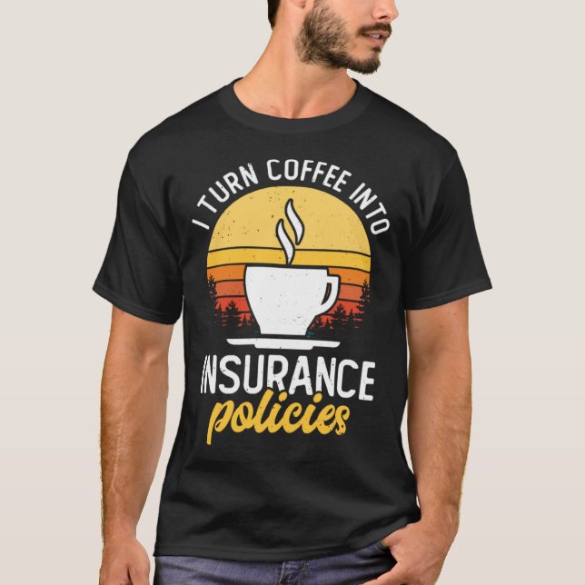Camiseta Transformo Café Em Seguros, Café Bebida (Frente)
