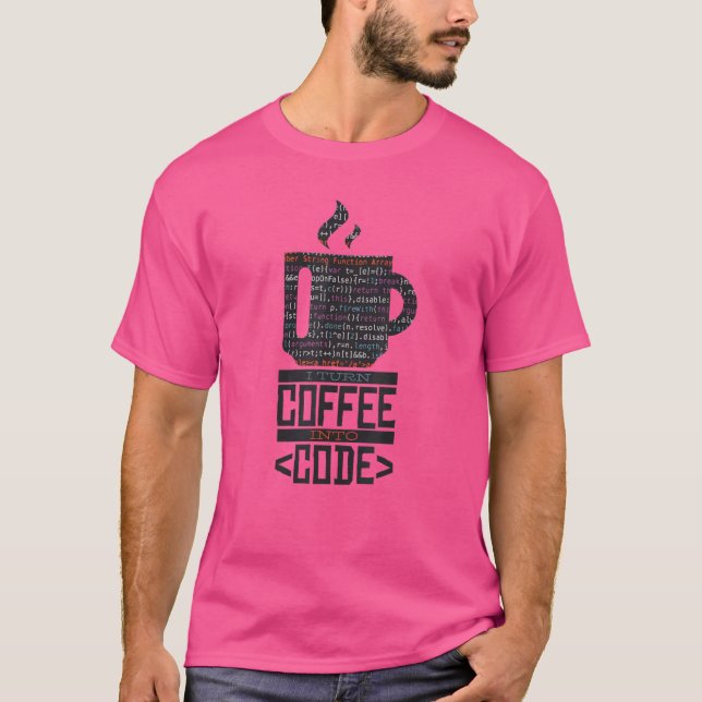 Camiseta Transformo Café Em Técnico Criptológico De Código (Frente)