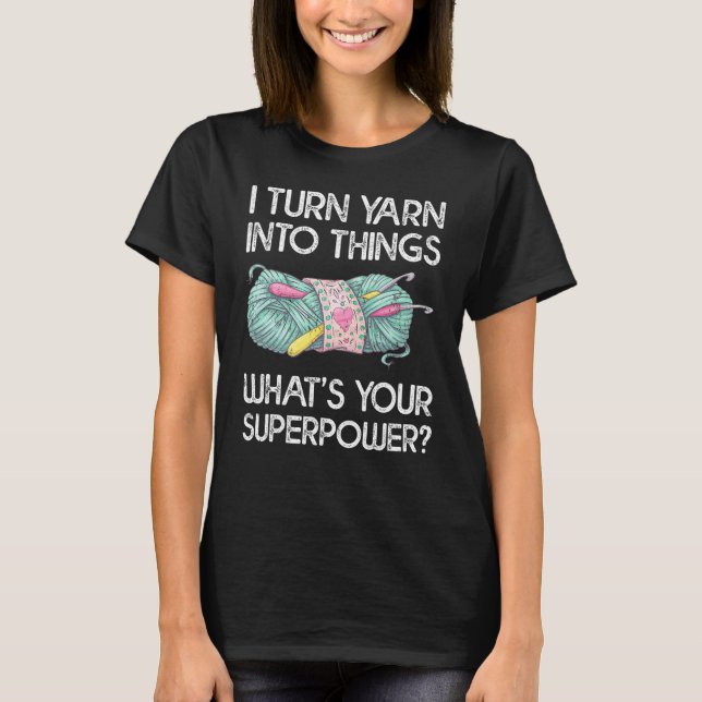 Camiseta Transformo Yarn em Coisas Qual é a sua diversão de (Frente)
