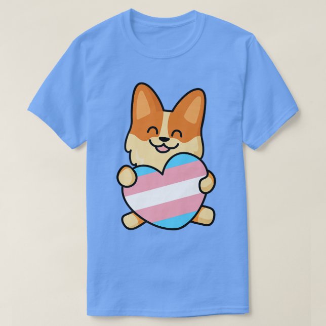 Camiseta Transgender Corgi Heart Transgender Corgi Heart143 (Frente do Design)
