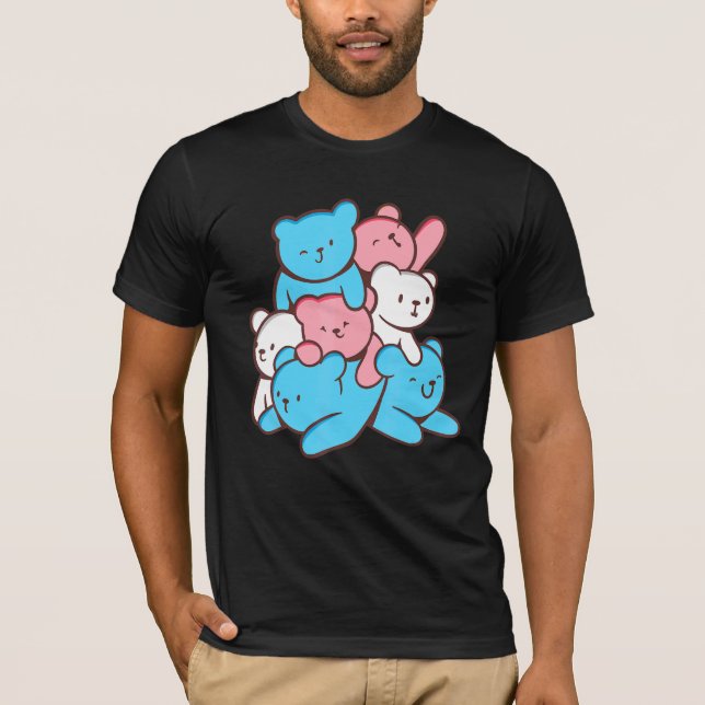Camiseta Transgender Equality Bear Love Trans Pride Lgbt Co (Frente)