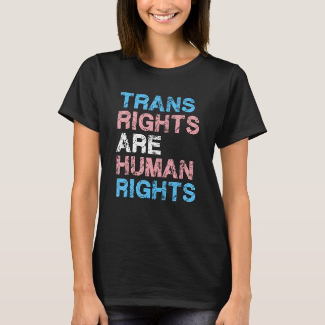 Camiseta Transgender LGBTQ Pride Trans Rights Are Human Rig (Frente)