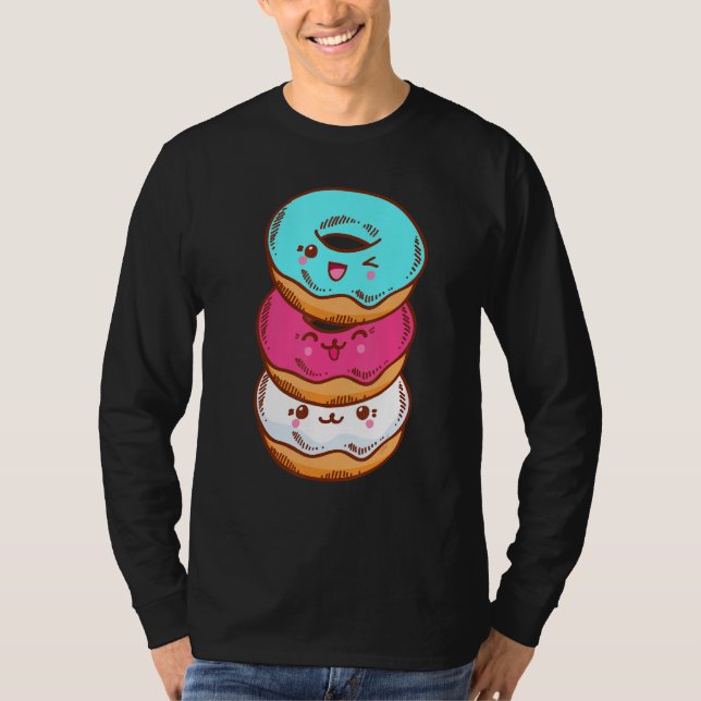 Camiseta Transgender Pride LGBT LGBTQ Flag Cute With Donut  (Frente)