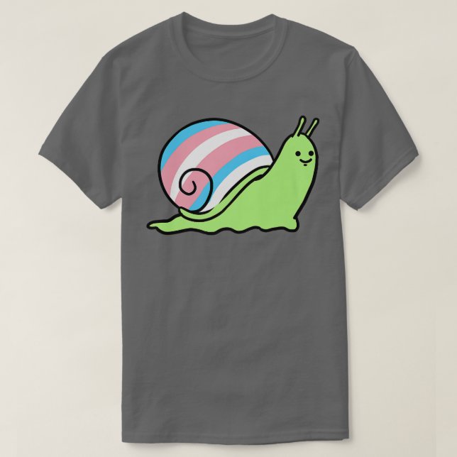 Camiseta Transgênero de Caracol do Orgulho Trans  (Frente do Design)
