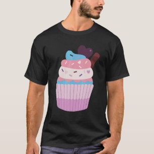 Camiseta Transgênero do Cupcake Trans Pride Chibi