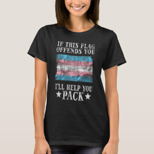 Camiseta Transgênero Esta Bandeira Ofende Você Orgulho Tran